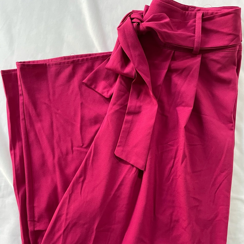 Flying Tomato High Waisted Wide Leg Pant, Hot Pink, Size Small
